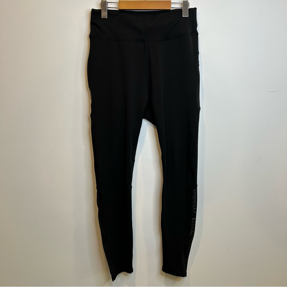 Pop fit Pocket Leggings with Mesh Detail Black